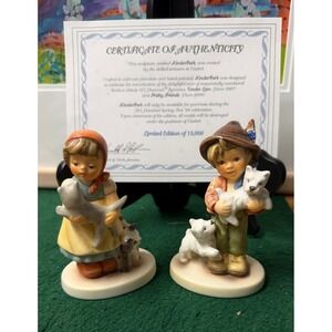 M.I. Hummel Goebel KinderPark "Tender Love" & "Frisky Friends" Ltd Ed 15000 COA